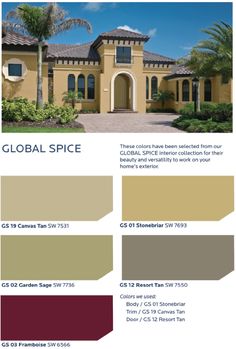 the color scheme for this house is beige and brown