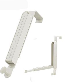 an image of a white computer desk holder