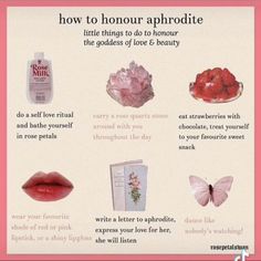 an advertisement for lip care products with the words how to honour aprodite