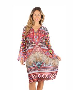 Ximena the perfect spring dress! 💕✨ Kaftan aztec pattern that is effortlessly beautiful! 😍 This gorgeous unique print is effortless at every angle. ⁠ ⁠ Let us know your favorite color! ✨Tap to shop the Ximena! ⁠ ⁠ ⁠ ⁠ ⁠ ⁠ ⁠ ⁠ #kaftandress #caftandress #printedfloraldresses #bellsleeve #printeddress #uniqueprint #wholesale #onlineboutique #retailboutique #summerdress #springdress #dresses #flowydress #amazonfinds #amazonpicks #aztecdress Boho Cocktail Dress, Aztec Dress, Retail Boutique, Dress Kaftan, Caftan Dress, Aztec Pattern, Dress Tunic, Kaftan Dress, Spring Dress