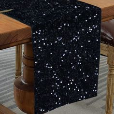 PRICES MAY VARY. Black Table Runner 72 Inches 🌸【Material of Sequin Velvet Table Runner】Sequined table runner are made of premium stretch sequin velvet fabric. The sparkle 5mm sequins is embroidered on the soft thick velvet fabric. High sequin density, sparkle & shining sequins. High overlocked stitches avoid sequin falling off easily. 🌸【Size of Wedding Table Runner】The size of glitter metallic black table runner is 12 inches (30 cm) long x 72 inches (180 cm) wide. Appropriate for a table that Black Velvet Table Cloths, Glitter Table Runner, Black Table Runner, Metallic Table, Glitter Table, Velvet Table, Sequin Table Runner, Sequin Table, Wedding Halloween