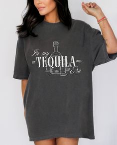 "We love a good cocktail, and a good tshirt! So this is the best of both worlds!  Made on Comfort Colors Unisex Tees, these are oh so cozy. It is very popular to wear this style shirt oversized. Consider sizing up for that baggy look!  What we love about this shirt is the multiple ways to customize the coloring! Be sure to follow the personalization field to include all the necessities: 1. Year 2. Shirt Color 3. Text Color 4. Bottle Color If you aren't a margarita lover, or want to have others m Luxury Bachelorette Party, Bartender Cocktail, Luxury Bachelorette, Bachelorette Party Shirt, Bachelorette Party Shirts, Club Shirts, Year 2, Fun Cocktails, Social Club