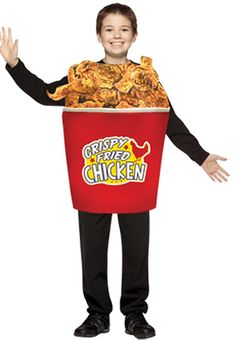 Bucket of Fried Chicken Child Costume Coordinating Costumes, Funny Costume Ideas, Chicken Outfit, Chicken Suits, Chicken Halloween, Chicken Costume, Halloween Costumes For Boys, Chicken Costumes