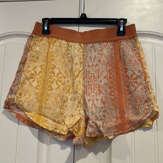 The Tag Came Off, But It’s In The Pocket And It Had The Bag As Well. These Shorts Are Soooo Fun And Aerie, Colors Are So Sunny And The Cute Logo Is Embroidered In The Back Pocket. You Will Fall In Love With Them Instantly They Run Large, Are Oversized. Yellow Bottoms With Built-in Shorts, Yellow High-waisted Bottoms With Built-in Shorts, High Waist Yellow Shorts For Beach, Mustard Bottoms With Elastic Waistband For Spring, Yellow High Waist Bottoms For Beach Season, High-waist Yellow Bottoms For Beach Season, Mustard Summer Shorts, Yellow Bottoms For Beach Day Out, Yellow High-waisted Shorts With Elastic Waistband