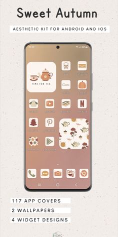 an iphone with the text sweet autumn on it