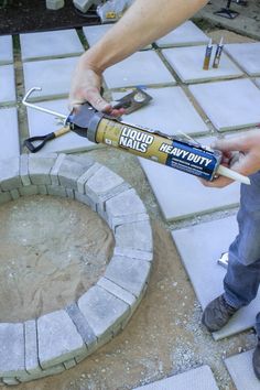 DIY Paver Patio and Firepit - Life on Shady Lane Paver Patio Ideas, Backyard Landscapes, Ideas Terraza, Design Decor Ideas, Patio Stone