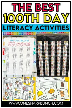 the best 100th day activities for kids to do with their teacher's classroom supplies