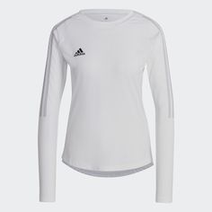 the adidas long sleeve tee in white