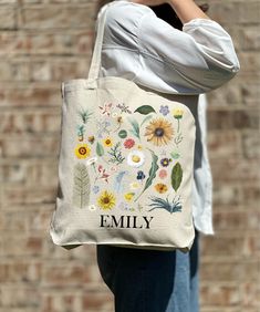 Floral Custom Tote Bag, Flower Tote Bag, Casual Tote Bag, Cute Tote, Nature Lover, Women Shoulder Shirt, Gift For Women, Tote Bag Aesthetic, Bachelorette Part gift idea 🎉 Welcome to Our Eco-Chic Boutique! 🎉 💐 We're Absolutely Delighted to Have You! 💐 Diving into our boutique feels like uncovering a secret garden of treasures, all thoughtfully selected with you in mind. Our mission is to fill your world with joy and satisfaction, handpicking each piece to ensure your shopping journey with us Personalized Multicolor Bags As Gifts, Multicolor Personalized Bags For Gift, Eco-friendly Rectangular Bags For Personalized Gifts, Personalized Multicolor Bags, Eco-friendly Gift Bag For Mother's Day, Customizable Multicolor Bags For Personalized Gifts, Cute Rectangular Bags For Birthday Gift, Personalized Multicolor Bags For Gifts, Eco-friendly Rectangular Bag For Mother's Day