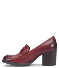 Born Holliston Leather Penny Loafer Pumps | Dillard's Hand Stitching Techniques, Loafer Pumps, Stitching Techniques, Penny Loafer, High Quality Shoes, Penny Loafers, Dillard's, Casual Elegance, Designer Shoes