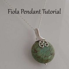 a necklace with a wire wrapped around it and the words fiola pendantt tutorial