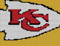 the kansas chiefs logo is made out of pixels