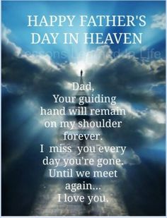 the words for father's day in heaven