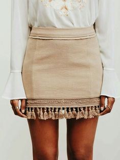 Short Boho, Sorority Recruitment Outfits, Recruitment Outfits, Beige Skirt, Skirt Denim, Skirt Short, A Skirt, Looks Vintage