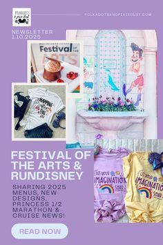 Sharing all things Disney on the blog and in the shops in this weeks newsletter! Cruise News, runDisney Princess 1/2 Marathon designs, Festival of the Arts Guide, Menus and Tips!