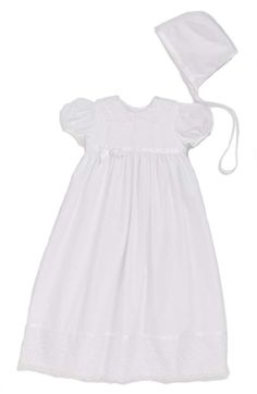 Product Image 1 Classic Baptism Gown With Lace Trim, Classic First Communion Dress With Lace Trim For Baptism, Classic First Communion Dress With Lace Trim, Elegant Solid Color Baptism Dress, Classic Baptism Dress With Lace Trim, Classic Fitted Baptism Dress With Lace Bodice, White Cotton Baptism Gown, Fitted First Communion Dress With Lace Trim For Church, Classic Formal Baptism Dress With Lace Trim