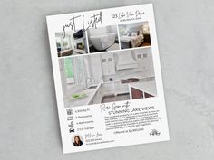 an advertisement for a kitchen remodeling company with photos of white cabinets and appliances