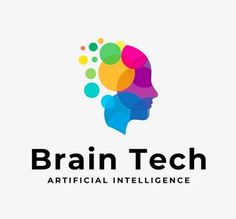 the logo for brain tech, which is designed to look like a woman's head