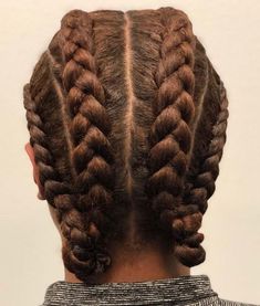 Four Braids, Edgy Updo, Four Braid, Sassy Hairstyles, Protective Style Braids, Braids Updo, Flat Twist Updo, 4 Braids, Chunky Braids