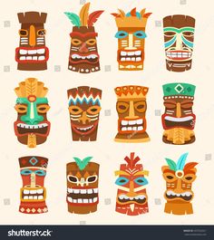 an illustration of totema masks