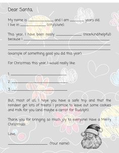 a christmas letter to santa claus