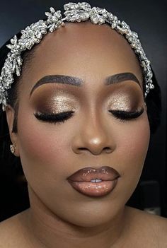 Wedding Makeup Light Skin Black Women, Marriage Hairstyle, Light Skin Makeup, Eyeshadow Ideas, Beauty Tutorial