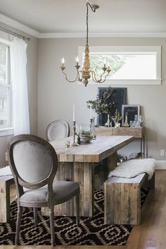 the instagram page shows an image of a dining room table with chairs and ottomans