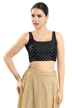 Buy Women's Black Art Silk Readymade Saree Blouse Online Saree Blouses Online, Silk Pattern, Readymade Saree, Buy Buy, Blouse Online, Printed Sleeves, Fabric Art, Saree Blouse, Black Art