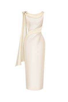 Cream Midi Dress, Taffeta Fabric, Mean Blvd, Midi Dress Formal, Calf Length Dress, Classy Dress Outfits, Dress Formal, Dress Cuts, Classy Dress