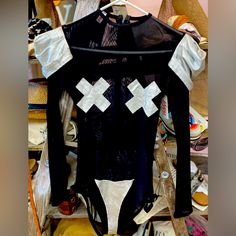 Bodysuit, Halloween Perfection , Size S/M Nwt Perfect Costume Bodysuit, Denim Bodysuit, White Long Sleeve Bodysuit, Great Halloween Costumes, White Spandex, Green Bodysuit, Scoop Neck Bodysuit, Floral Bodysuit, Square Neck Bodysuit