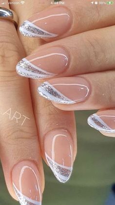 Chic and classy for fall—this French manicure is a must-try! 🍁💅 Elevate your nails this season. #ChicNails #FallFrenchTips #NailInspo Nails For Professionals, Wedding Nails Design Almond Shape, Silver Nails Round, Side Nail Design, Pretty Nails Classy French Tips, Fancy Nails Designs Latest Fashion, Interesting French Nails, Gel Nail Designs Tutorial, New Nail Designs 2023