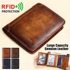 Category:Wallet; Embellishment:Zipper; Gender:Men's; Type:Credit Card Holder Wallet; Occasion:Shopping,Daily; Material:Cowhide; Width:80; Height:12; Function:Foldable,Large Capacity,Durable,RFID Blocking; Pattern:Solid Color; Listing Date:06/21/2023; Production mode:External procurement; Length:9.5 Wallets For Men, Credit Card Holder Wallet, Brown Fall, Mens Wallet, Cheap Handbags, Leather Wallets, Card Holder Wallet, Womens Crossbody Bag, Credit Card Holder