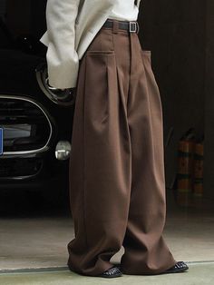 Color Wide Leg Pants, Classic Pants, Chic Blouses, Fashion Comfortable, Korean Casual, Colored Pants, School Fits, Fashion Pieces, Pantalon Large