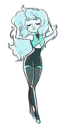 Labradorite Steven Universe, Moonstone Gemsona, Steven Universe Oc Gems Sapphire, Blue Diamond Steven Universe Redesign, Steven Universe Pearl And Lapis