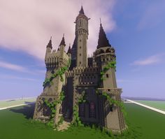 an image of a castle in minecraft