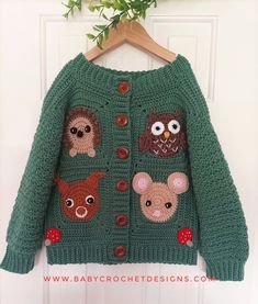 Woodland Mods — Baby Crochet Designs Granny Square Cardigan, Square Cardigan