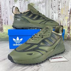 Condition: New with box. Returns: Free 30 day returns (does not apply to international orders). Questions: If you have questions, please reach out. I generally can respond quickly. At most within 12 hours. Adidas Zx 2k Boost, Adidas Zx, Green Camo, Hoka Running Shoes, Hiking Boots, Camo, Adidas, Boots, Sneakers