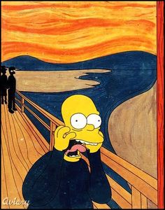 an image of the simpsons painting