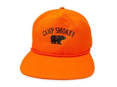 Vintage Camp Smokey hat. Snapback closure with a blaze orange crown Brand: San Sun Size: Adjustable (One Size Fits Most) Condition: Good Flaws: Light wear throughout Cheap Orange Snapback Hat, Orange Crown, Nfl Caps, Harley Davidson Hats, Hunting Hat, Vintage Camping, Vintage Harley Davidson, Vintage Harley, Cool Hats