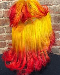 Ginger Yellow Hair, Dyed Yellow Hair, Yellow And Red Hair, Yellow Hair Ideas