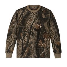 Our Waffle Knit Thermal Crewneck is knitted with thick Peruvian cotton with a soft feel that’s comfortable against the skin. The waffle-knit fabric traps a layer of warm air for exceptional thermal retention. Rib-knit cuffs stay in place for easy layering. Printed in official Hardwoods™ camouflage from concealment pioneers Realtree®. | Filson Waffle Knit Thermal Crewneck Hardwoods Size Small Collar Bar, Realtree Camo, Thermal Shirt, Knit Cuff, Waffle Knit, Fleece Jacket, Dream Closet, Camouflage, Rib Knit