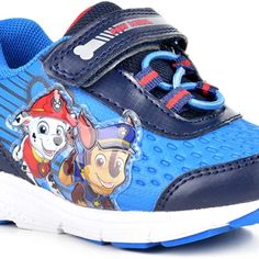 He'll Love To Take His Favorite Paw Patrol Pups With Him Wearing These Light-Up Sneakers. Hook-And-Loop Strap Closure And Pull-Tab For Easy On/Off, Cushioned Footbed, And Padded Collar And Tongue, Easy-Care Synthetic Uppers. Lighted Hook And Loop Single Strap Pull Tab Cushioned Footbed Imported Cute Blue Non-slip Sneakers, Breathable Sneakers With Round Toe For Playtime, Breathable Round Toe Sneakers For Playtime, Non-slip Round Toe Sneakers For Play, Playful Low-top Sneakers For Play, Casual Non-slip Sneakers For Play, Chase And Marshall, Shark Shoes, Toddler Boy Sneakers