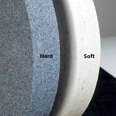 two different types of concrete are shown in this image, one is blue and the other is white