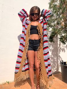 One of our fave jacket up-cycled by Vagabond Ibiza from 1970’s wool crochet with oversized tássel trim stitched by our skilled Spanish Taylor’s perfect condition free size Tassel Jacket, Wool Crochet, Taylor S, Ibiza, Free Size, Tassels, Cycling, Trim, Wool