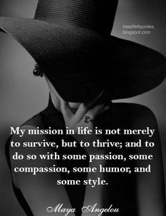 a woman wearing a large black hat with the words, my mission in life is not mer