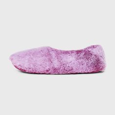 Slip into warmth and comfort with the Women's Faux Fur Cozy Pull-On Slipper Socks with Grippers from Auden™. These pull-on style slippers offer a soft flexible sole, great for lounging at home & easily packable when you're on the go. These soft, plush slippers will keep your feet snug, while the grippers on the bottom add safety on slippery floors. Auden™: Fit for you in every way. Purple Winter Slippers With Round Toe, Purple Round Toe Winter Slippers, Snug Super Soft Winter Slippers, Plush Slippers, Sock Packs, Athletic Socks, Slipper Socks, Womens Slippers, Soft Plush