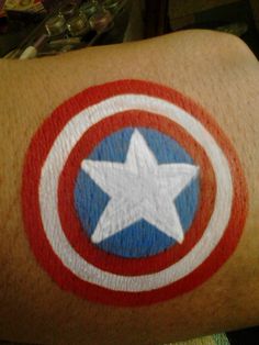 Captain America Face Paint, Cheek Art, Face Painting Tutorials, Arm Painting, Face Painting Easy