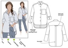 a woman's shirt and pants sewing pattern