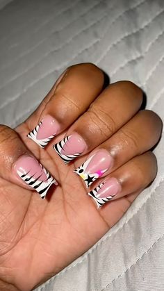 Simple Duck Nail Designs, Pink Duck Nails, Duck Nail Designs, Duck Nail, Pink Duck, Purple Acrylic Nails, Acrylic Nail Set, Duck Nails