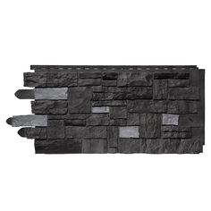 NovikStone artisan cut delivers the traditional look of hand laid stacked stone with the rich colors found in natural stone. It’s striking appearance is designed to be used as a knee wall, accent wall, or even a full wall. And while NovikStone artisan cut is a perfect complement to other types of siding, it will look stunning on any home or any project. Novik Artisan Cut 50-sq ft Carbon Stone Veneer in Gray | 100145006 Dark Exterior House Colors, Stone Veneer Exterior, Stone Siding Panels, Stone Veneer Siding, Faux Stone Siding, Dry Stack Stone, Types Of Siding, Knee Wall, Stone Columns